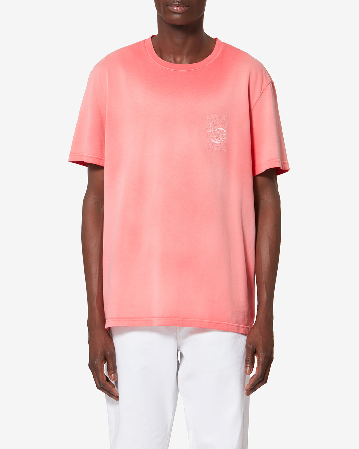 Honoré faded cotton t-shirt - Pink - Man - 3