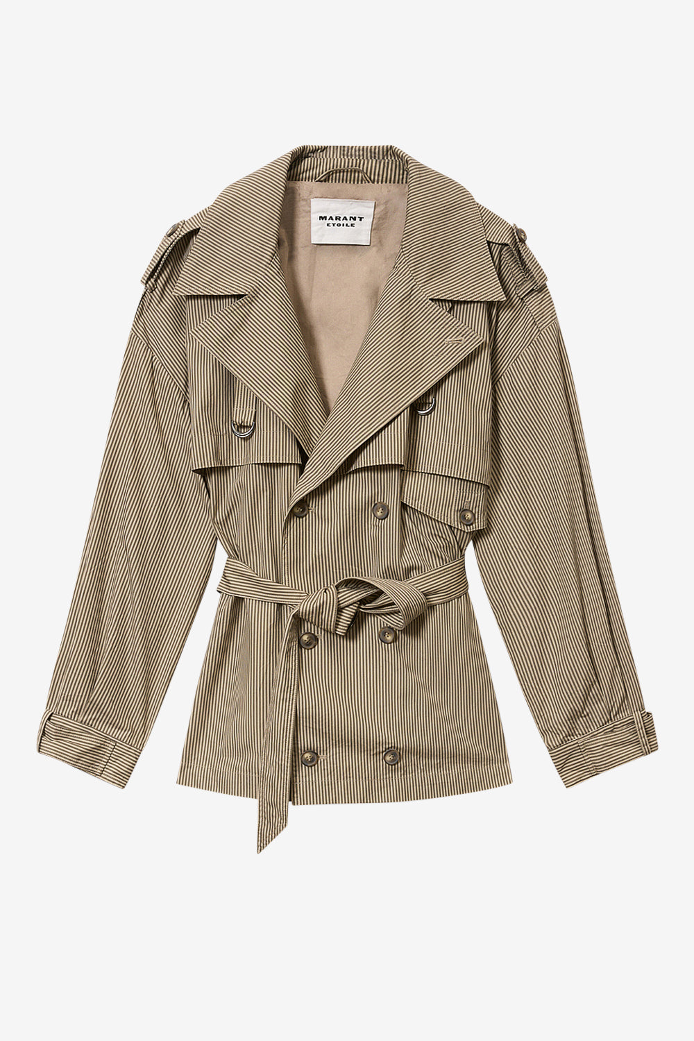 Giacca claya in cotone a righe - Beige-khaki - Woman - 1