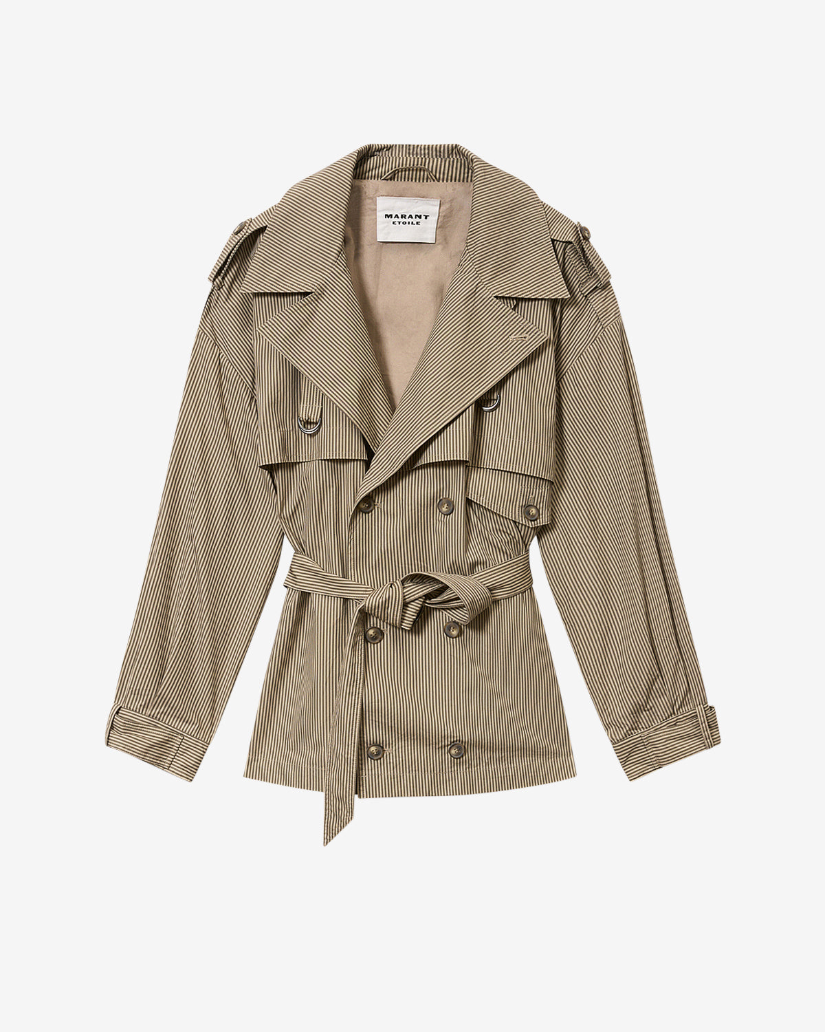 Giacca claya in cotone a righe - Beige-khaki - Woman - 5