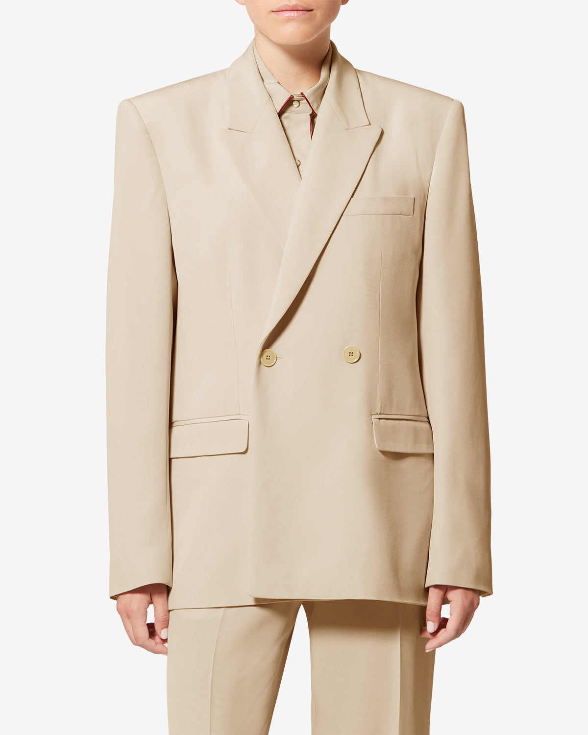 Calie シルククレープ ジャケット - 生成り - Woman - 3