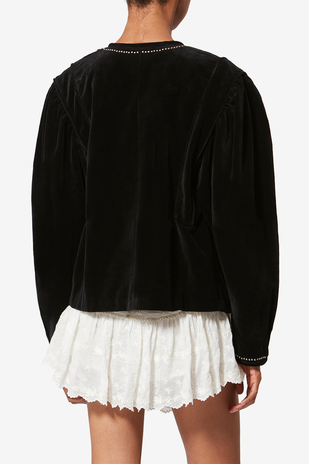 Pietra velvet jacket - Black - Woman - 5