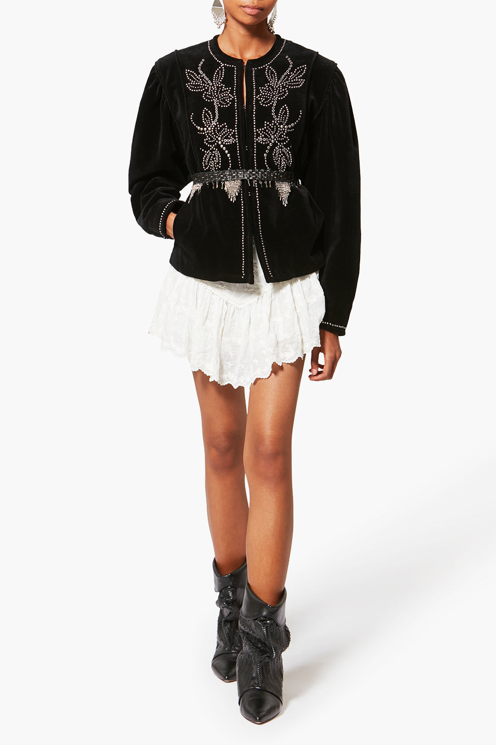 Pietra velvet jacket - Black - Woman - 2