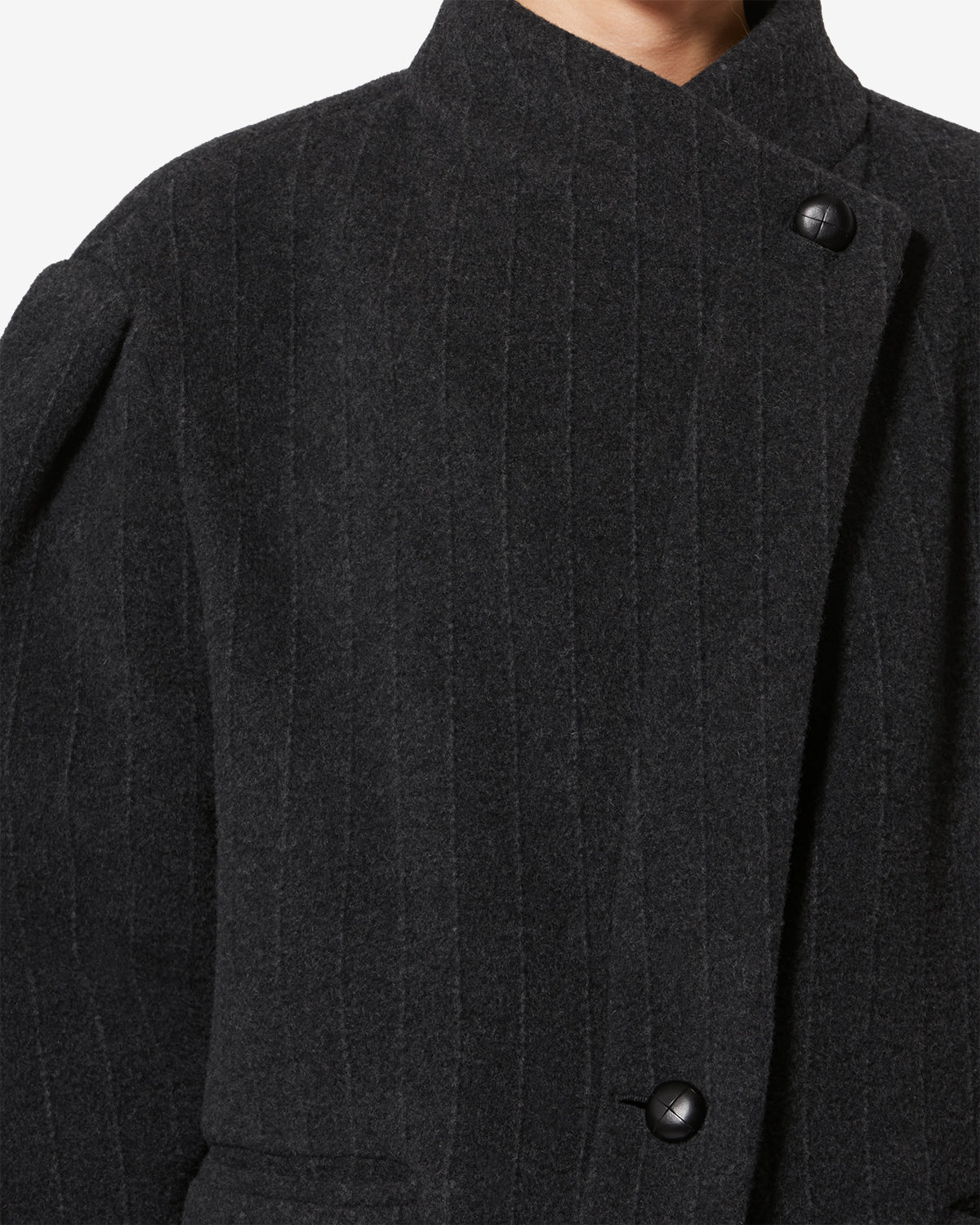 Chaqueta jabadine de lana - Anthracite - Woman - 2