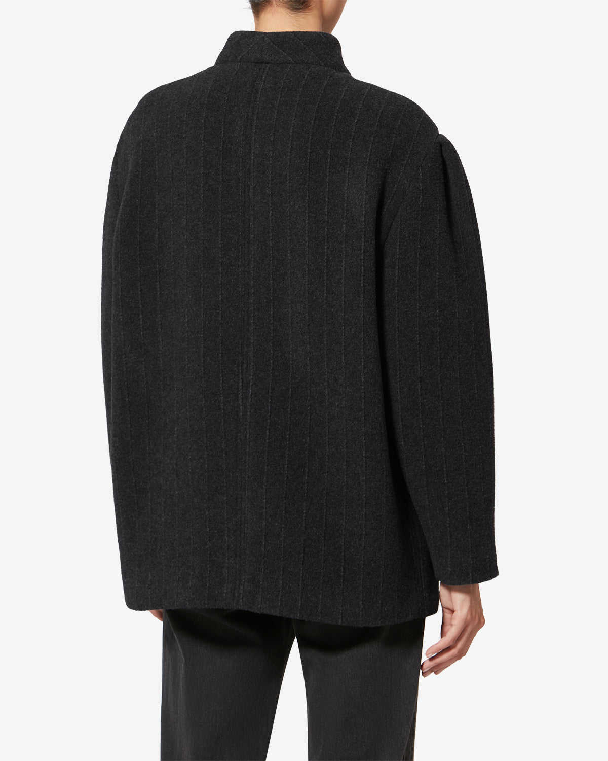 Chaqueta jabadine de lana - Anthracite - Woman - 4